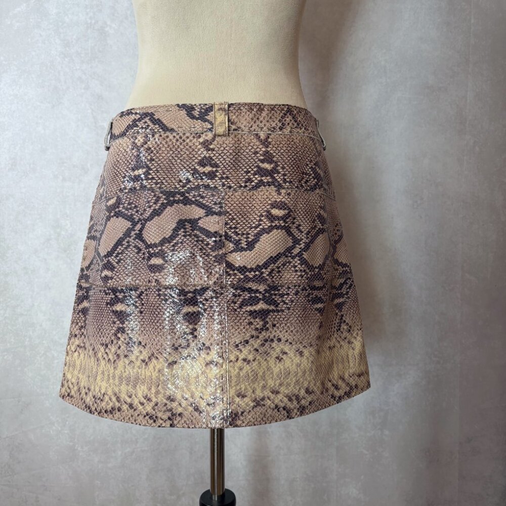 Just Cavalli Python Imprint Patent Mini Skirt Gen… - image 4